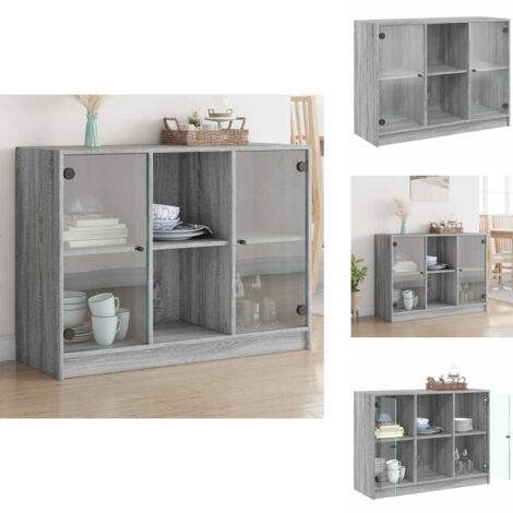 VidaXL Buffet, Armoire Latérale avec Pieds, Meuble de Rangement, Organisateur de Salon Salle de Séjour Intérieur, Gris Béton 827208 - Maison