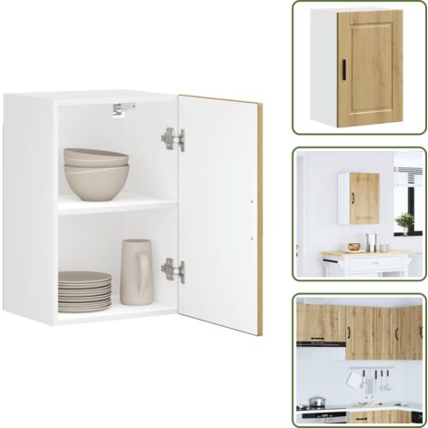 Armoire murale de cuisine avec porte vitrée Kalmar Bois d'ingénierie