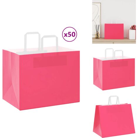 Qiqee Lot De 100 Sacs Cadeaux En Papier Kraft Bleu Clair Avec