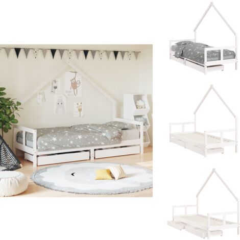 VidaXL Cadre De Lit D'enfant Lit Cabane D'enfant Structure De