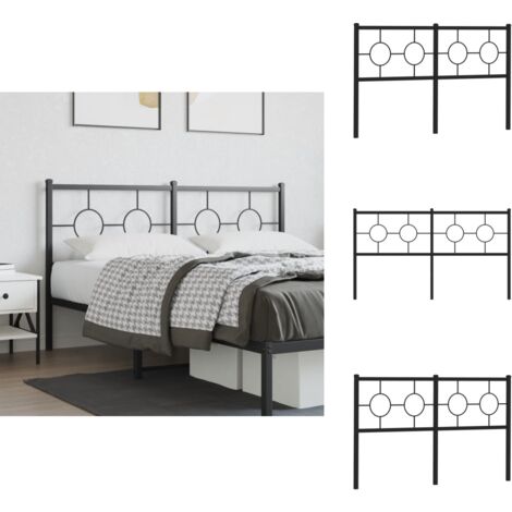 VidaXL Tête de lit métal noir 120 cm 353666 - Maison
