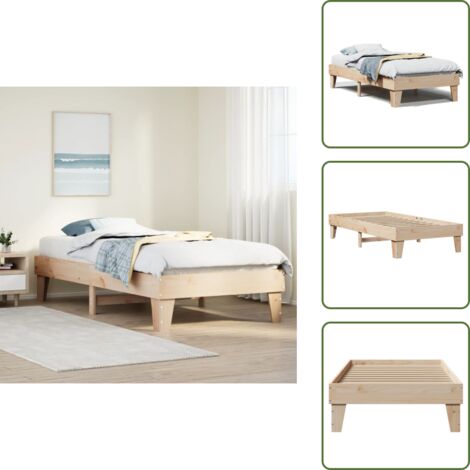Lit Cabane Nicolas 90 X 190 Cm, En Pin Massif Coloris Naturel - Lit cabane