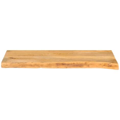 Dessus De Table 100x80x3,8 Cm Bord Vivant Bois Massif Manguier
