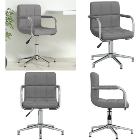 Fauteuil De Bureau Inclinable VidaXL – Gris Clair En Tissu – Chaise Confort Pour Ordinateur, Neuf En Carton