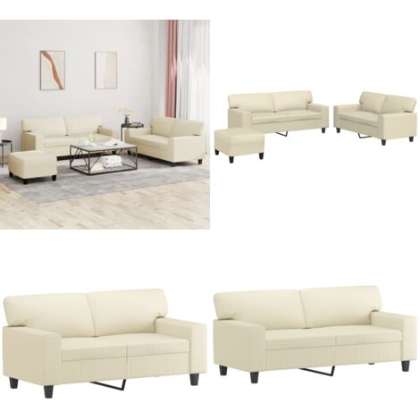 Canapé 2 places en cuir gris taupe 175 x 90 x 85 cm