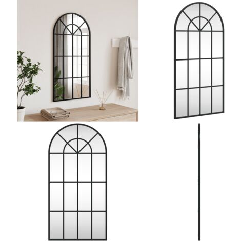 Ensemble 3 Miroirs Gothiques Muraux Mamamax - Décoration Baroque Vintage Noir