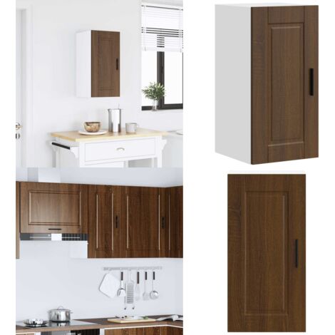vidaXL - Armoire murale de cuisine - Porto - décorée - bois - ancien - couleur bois