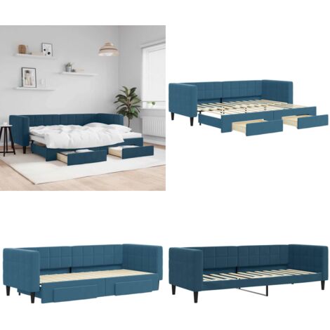Lit Enfant Multifonctionnel 215cm Avec Tiroirs - Canapé-Lit Modulable Gris