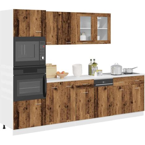 vidaXL Ensemble d'armoires de cuisine 8 pcs Kalmar bois d'ingénierie, ensemble d'armoires, étagère de rangement, placard, 3314809