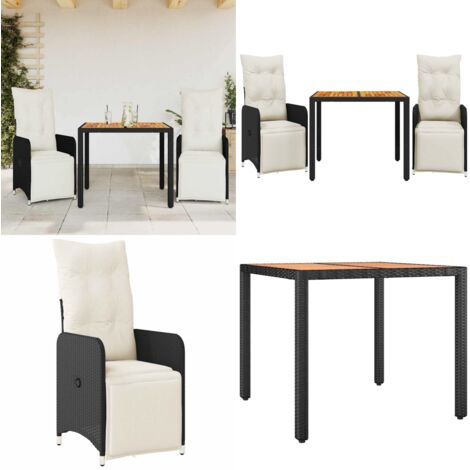 Mobilier de bar 3 pcs Bambou vidaXL 341741