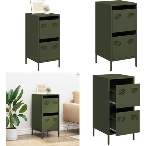 Buffet Haut Jaune Moutarde En Acier Laminé à Froid – 35x39x73.5 Cm, Avec Tiroir Et Étagère
