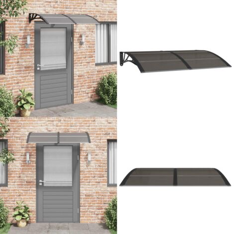 Auvent de porte Noir 150x100 cm Polycarbonate - Auvent De Porte - Abri Porte - Protection Contre La Pluie - Store Extérieur - Protection Solaire - Home & Living