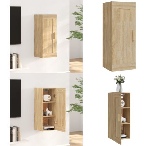 Bibliothèque 3 Pièces Couleur Chêne - Bois D'ingénierie, 4 Compartiments, Dimensions 36x30x143 Cm, Charge 60kg - 8