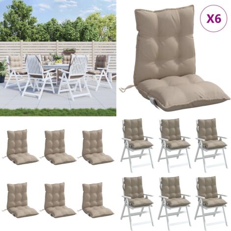 Lot De 2 Coussins Chaise Adirondack Taupe - Tissu Oxford Imperméable 126x58x4.5 Cm - Confort Extérieur & Intérieur