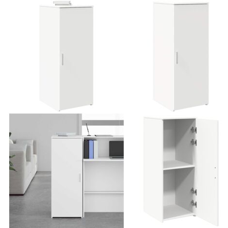 vidaXL Armoire de rangement blanc 40x45x103,5 cm bois d'ingénierie (1/5)