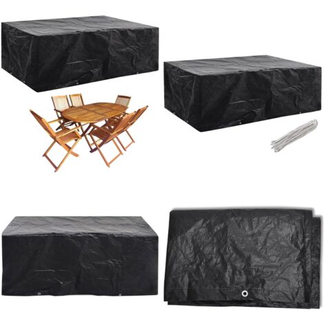 Housse De Salon De Jardin Imperméable - Protection Hiver Anti-UV Avec Cordon De Serrage