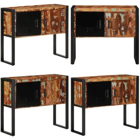 Vidaxl Buffet Avec Tiroirs Et Paniers Bois De Récupération Massif 100x30x50 Cm Meuble TV Commode - Buffet