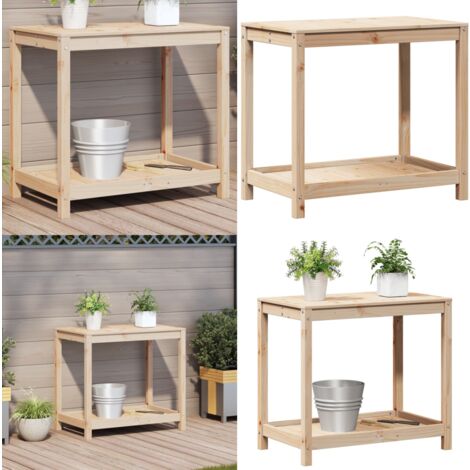 Relaxdays Table De Jardinage Pliante En Bois Sapin - Table De Rempotage 151,5x91x62cm Avec Support Et Crochets