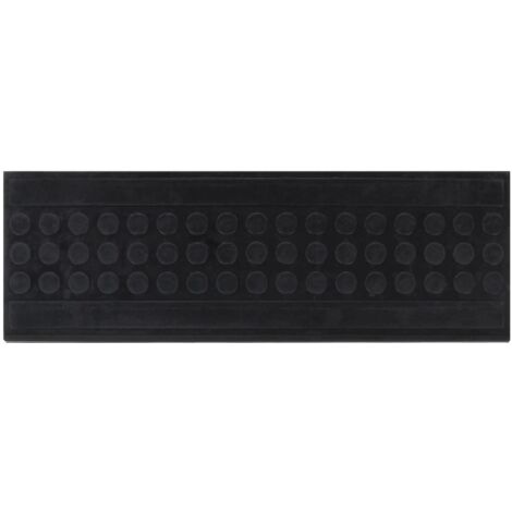 VidaXL 10 Marches D'Escalier Caoutchouc 25x75 Cm Antidérapantes Noires
