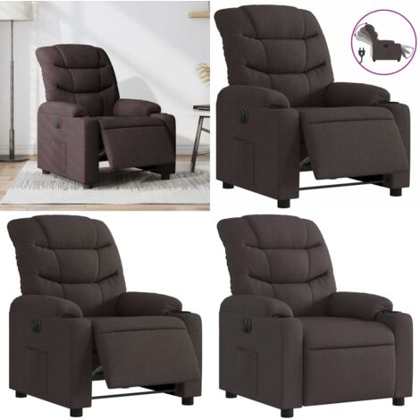 Fauteuil inclinable électrique Rome - Cuir marron - €2099.99