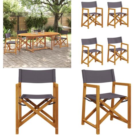 Lot De 4 Chaises De Jardin Pliantes URBNLIVING - Plastique Anthracite, 79x41.5x34 Cm, Rangement Facile - 10