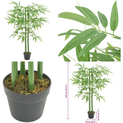 Plante Artificielle Bambou Vert En Pot - Hauteur 80 Cm - Zimmertopfpflanze Deko