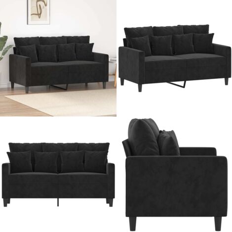 Canapé droit vidaXL Canapé causeuse gris clair 109 cm velours, canapé deux places, divan, sièges de salon, canapé, canapé rembourré, 4100587