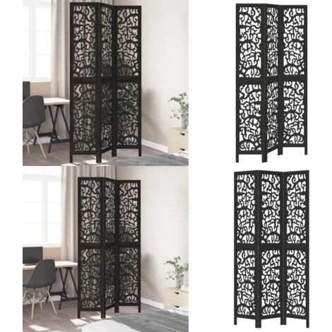 Paravent Pliable à Plumes VidaXL - Noir Et Blanc, Multi-tailles, Cloison De Séparation Décorative, Neuf