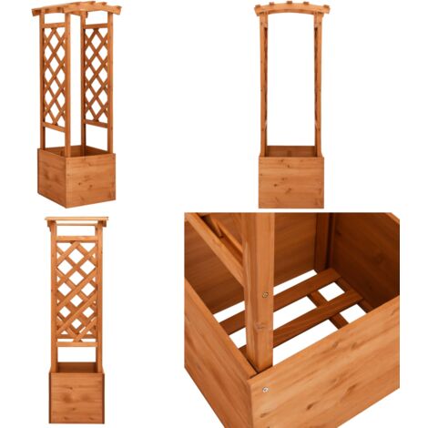 POT DE FLEUR,Light Wood--Jardiniere Exterieur Grande Taille,pot De Fleurs Rectangulaire Vintage