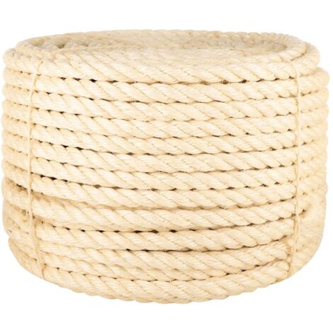 Corde De Sisal 6 Mm X 20 M Pour Grattoir à Chat - Verte, Résistante, Avec Colle Incluse