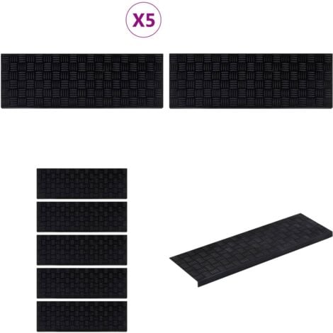 Lot De 15 Tapis Antidérapants Pour Escalier Intérieur - 30x8 Cm, Motif Oriental, Pour Marches Bois