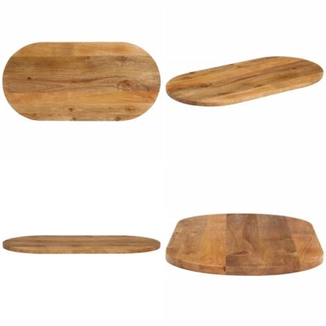 Dessus De Table 120x50x2,5 Cm Ovale Bois Massif De Manguier