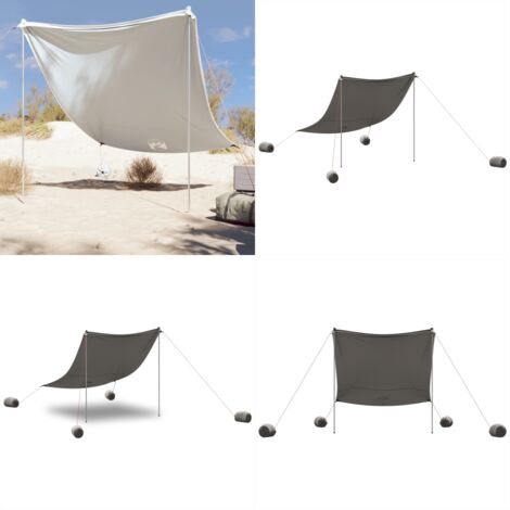 Auvent De Plage 78 Pieds Carrés Ripstop Alu - Rayures Régate, Protection UV50+