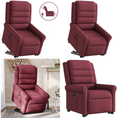 Fauteuil De Télévision | Fauteuil Inclinable Rouge Bordeaux Tissu CFW863278 | Leroy Merlin