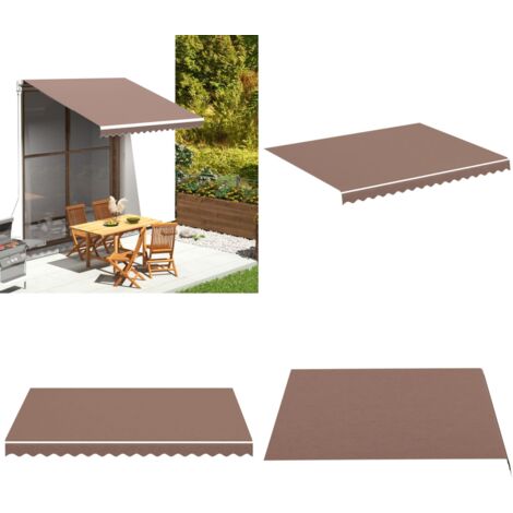 Toile De Remplacement Pour Store Banne 4 X 3,5 M Toile Lin 380 X 370 Cm