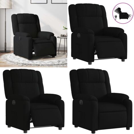 Fauteuil Inclinable électrique VidaXL – Confort Maximal, Dossier Et Repose-pied Réglables, Tissu Noir