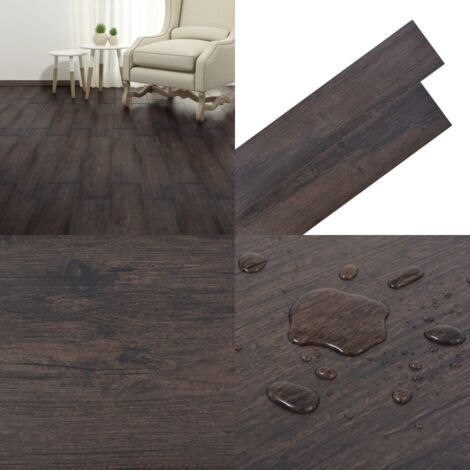 Dalles De Plancher PVC Autoadhésif 5,02 M² 2 Mm Marron Chêne