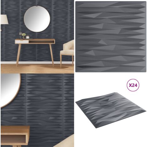 Panneaux muraux, 24 pièces, 50 x 50 cm, gris diamant, mousse XPS | Leroy Merlin Panneaux muraux, 24 pièces, 50 x 50 cm, gris diamant, mousse XPS | Leroy Merlin