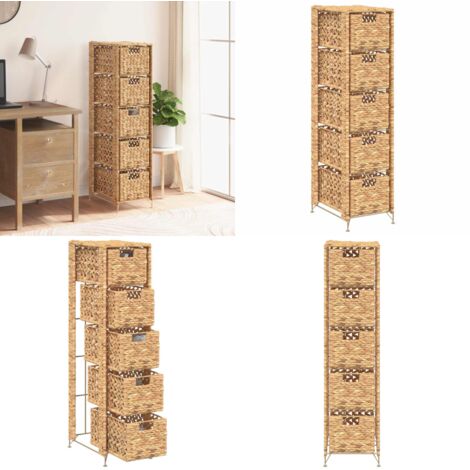 Panier de rangement en jacinthe d'eau tressée 57x37cm CARACAS | Maisons
