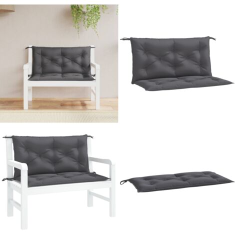 Ensemble De Coussins Pour Banc Palette Jardin - 1 Coussin Dossier 80x120 Cm + 2 Coussins Siège 40x60 Cm - En Coton Et Polyester