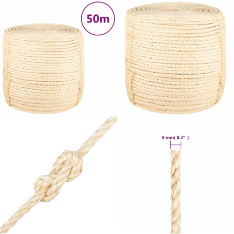 Winsome Corde De Coton Tressé 4mm - Rouleau De 10m Pour Étendoir, Macramé, Jardinage Et DIY