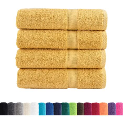 Ariv Lot de 4 grandes serviettes de bain de qualité supérieure – Convient aux peaux sensibles et à un usage quotidien – Douces, à séchage rapide et très absorbantes pour salle de
