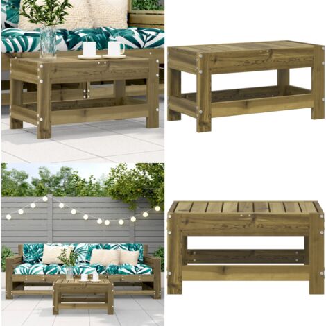 Repose-pied Déco Industrielle Repose-Pied Palette Vidaxl - 60x60x25cm, Bois Pin Imprégné, Style Rustique Meuble Extérieur Pin