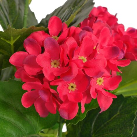 Plante hortensia artificielle avec pot 60 cm Rouge - Plante ...