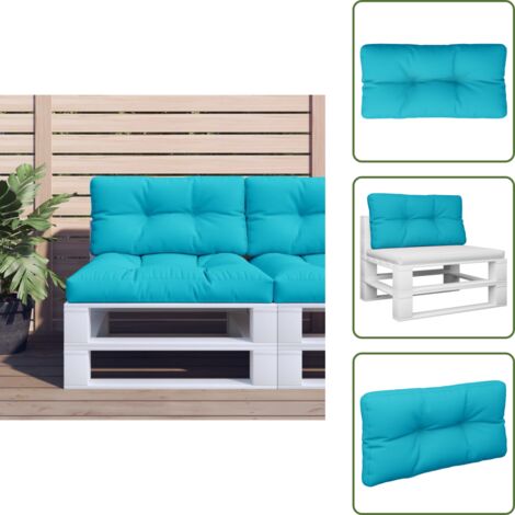 VidaXL Coussin De Palette Imperméable 60x60x9,5 Cm Bleu Clair - Confort Et Style Pour Extérieur