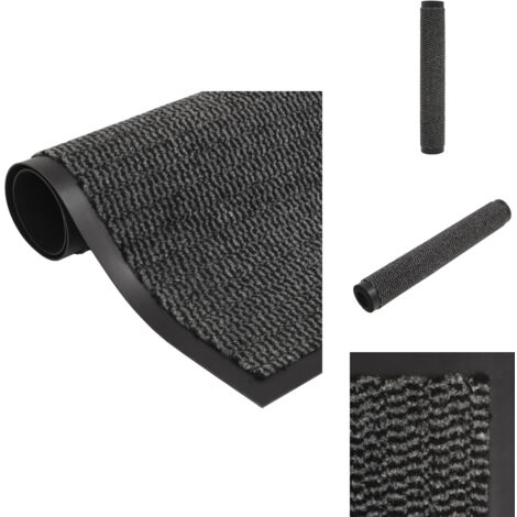 Paillasson touffeté 60x150 cm Anthracite - Tapis D'entrée - Paillasson Intérieur - Tapis Extérieur - Antidérapant - Anthracite (1/4)