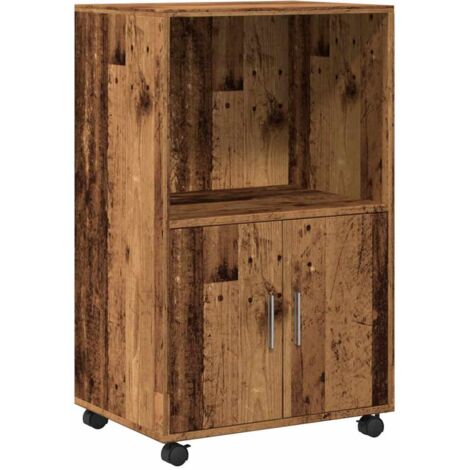 vidaXL Armoire à roulettes chêne artisanal bois d'ingénierie
