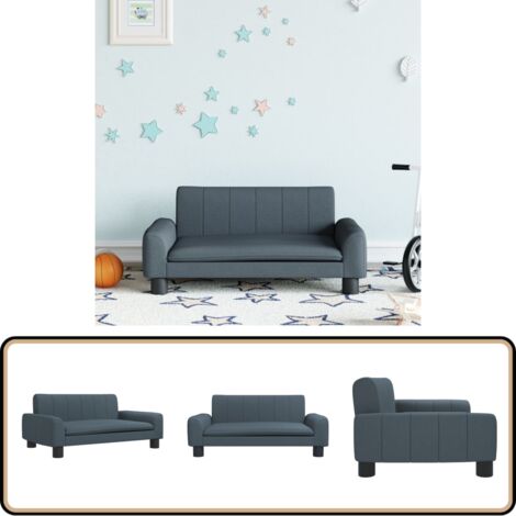 Canapé Pour Enfants Gris Foncé 70x45x30 Cm Tissu 70 X 45 X 30 Cm / Gris