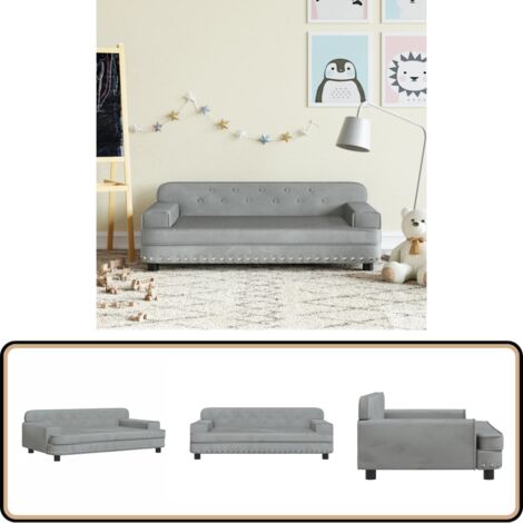 Canapé Pour Enfants Rose 90x53x30 Cm Velours