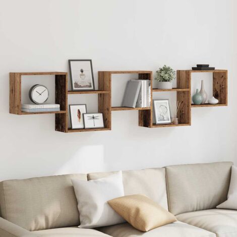 vidaXL Étagères - Vitrine de collection en bois avec 6 étagères 40x8
